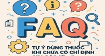 FAQ – TỰ Ý DÙNG THUỐC KHI CHƯA CÓ CHỈ ĐỊNH CỦA BÁC SỸ