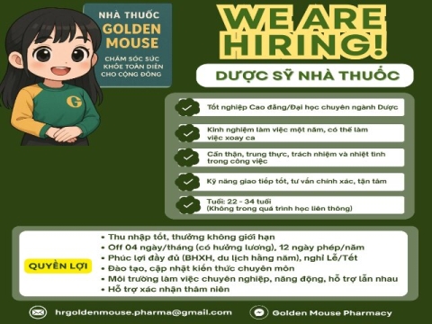 DƯỢC SỸ NHÀ THUỐC - BƯỚC TIẾN THÀNH CÔNG 