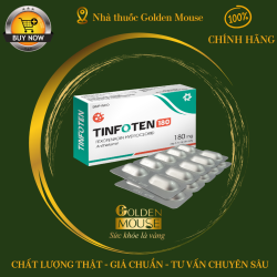 Thuốc điều trị viêm mũi dị ứng TINFOTEN 180 hộp 2 vỉ x 10 viên nén