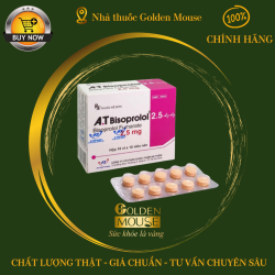 Thuốc A.T Bisoprolol 2.5mg điều trị tăng huyết áp, đau thắt ngực ổn định mạn tính