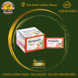 Viên ngậm Strepsils Orange with Vitamin C Reckitt Benckiser điều trị đau họng (50 gói x 2 viên)
