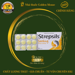 Viên ngậm Strepsils Soothing mật ong & chanh giảm đau họng (2 vỉ x 12 viên)