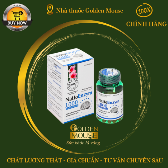 Thực phẩm bảo vệ sức khỏe NATTOENZYM 1000 hỗ trợ giảm nguy cơ hình thành huyết khối (Hộp 60 viên)