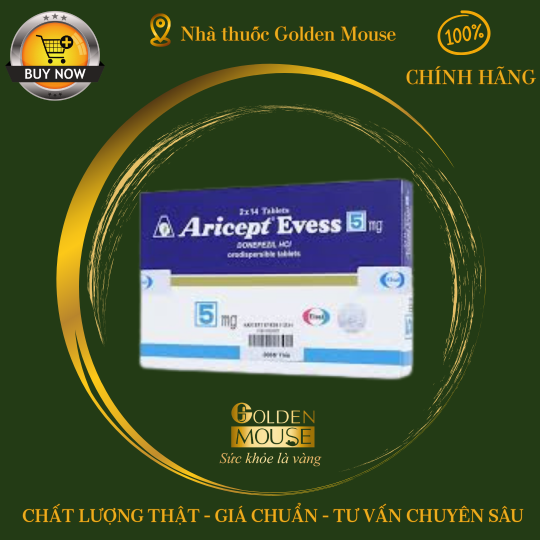 Aricept Evess 5mg trị Alzheimer, sa sút trí tuệ (2 vỉ x 14 viên)