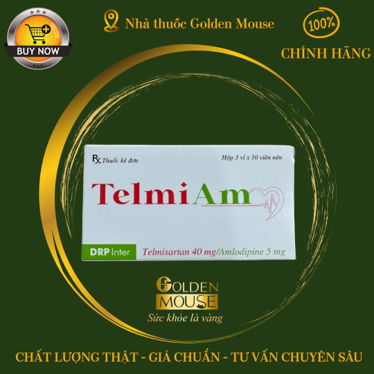 Thuốc huyết áp TelmiAm Hộp 30 viên