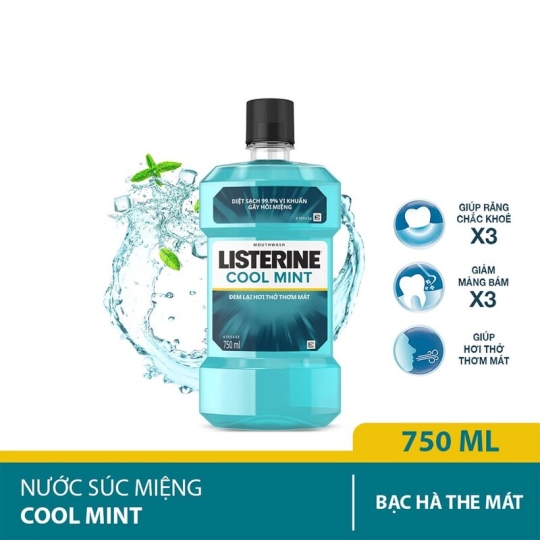 Nước súc miệng Listerine Cool Mint 750ml