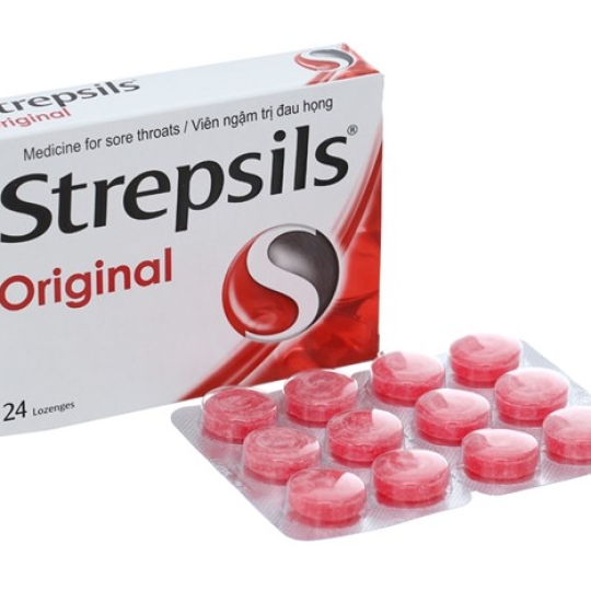 Viên ngậm Strepsils Original Reckitt Benckiser điều trị đau họng (2 vỉ x 12 viên)
