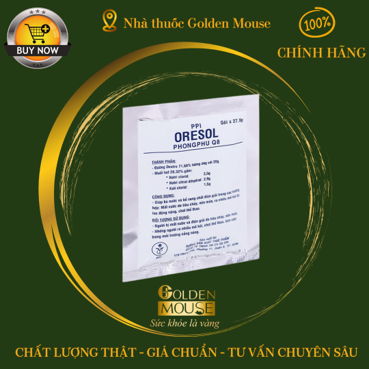 Oresol Phong Phú – Bột bù nước và điện giải (hộp x 100 gói x 27.9g)