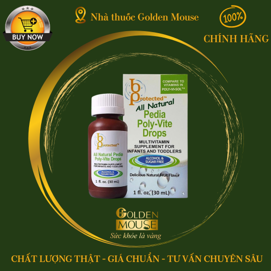 Thực phẩm bảo vệ sức khỏe All Natural Pedia Poly Vite Drops - Vitamin tổng hợp cho trẻ em (30ml)