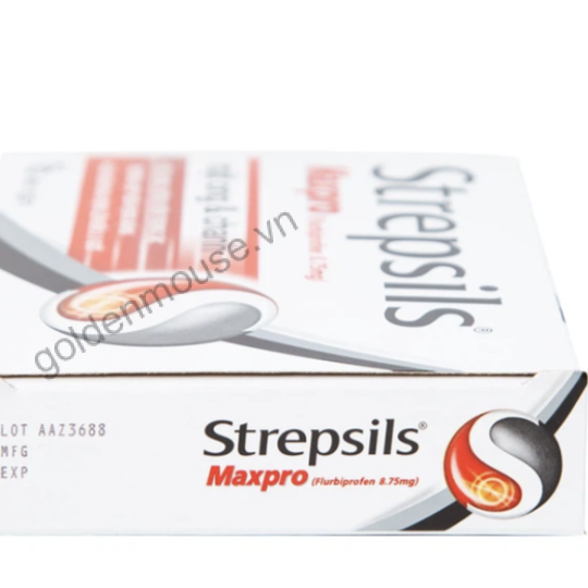Viên ngậm trị đau họng nặng Strepsils Maxpro hộp 16 viên