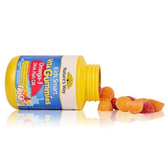 Viên nhai Nature's Way Kids Smart Vita Gummies Omega-3 DHA Fish Oil (60 viên)