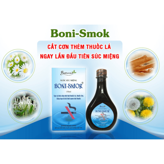 Nước súc miệng cai thuốc lá BONI-SMOK 150mL