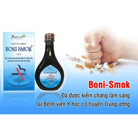 Nước súc miệng cai thuốc lá BONI-SMOK 150mL