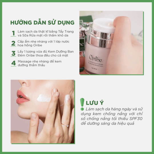 KEM DƯỠNG TRẮNG DA BAN ĐÊM ORIBE 