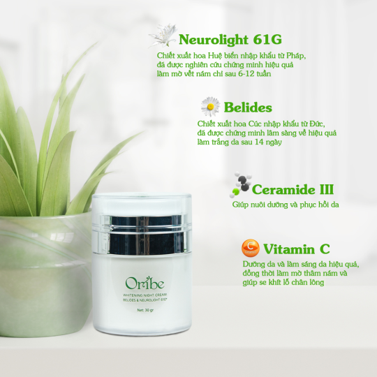 KEM DƯỠNG TRẮNG DA BAN ĐÊM ORIBE 