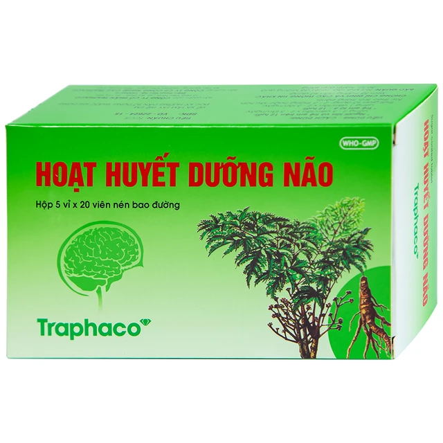 Hoạt huyết dưỡng não TRAPHACO bao đường H/100V