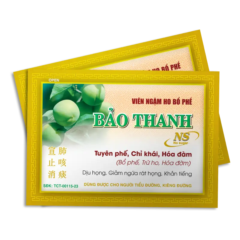 Viên Ngậm BẢO THANH không đường H/20V 5 viên