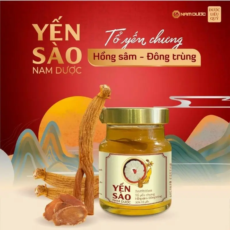 YẾN SÀO NAM DƯỢC - HỒNG SÂM ĐÔNG TRÙNG H/6lọ