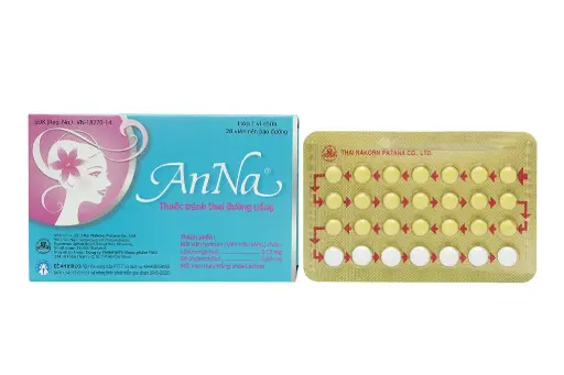 Thuốc tránh thai AnNa - Hộp 1 vỉ x 28v